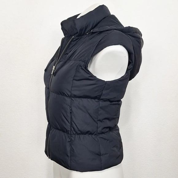 Halogen Black Outdoor Down & Feathers Gorpcore Full Zip Puffer Utility Vest XS - Picture 3 of 8